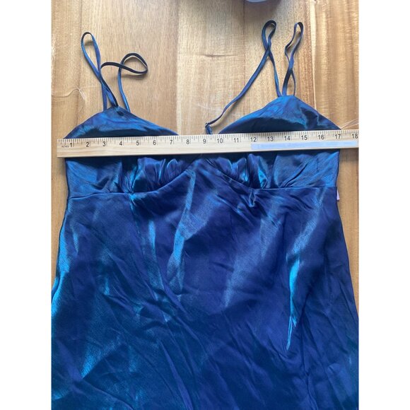 Wild Fable Junior Teens Vintage Style Satin Maxi Dress With Adjustable Straps - Picture 7 of 12